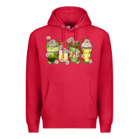 Cardinal daisy coffee cups Premium Hoodie - Zillion Design Studio