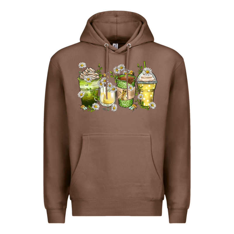 Daisy Coffee Cups Premium Hoodie by Zillion Design Studio | Teevron