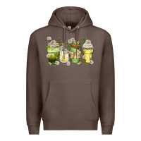 Coffee daisy coffee cups Premium Hoodie - Zillion Design Studio
