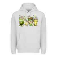 Dove Grey daisy coffee cups Premium Hoodie - Zillion Design Studio