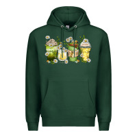 Sports Green daisy coffee cups Premium Hoodie - Zillion Design Studio