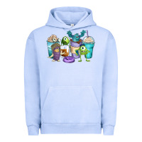 Pigment Grape Ice cartoon characters coffee cups Urban Hoodie - Zillion Design Studio