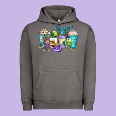 Cartoon Characters Coffee Cups Urban Hoodie Designed By Zillion Design Studio
