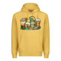 Antique Gold fishing coffee cups Premium Hoodie - Zillion Design Studio