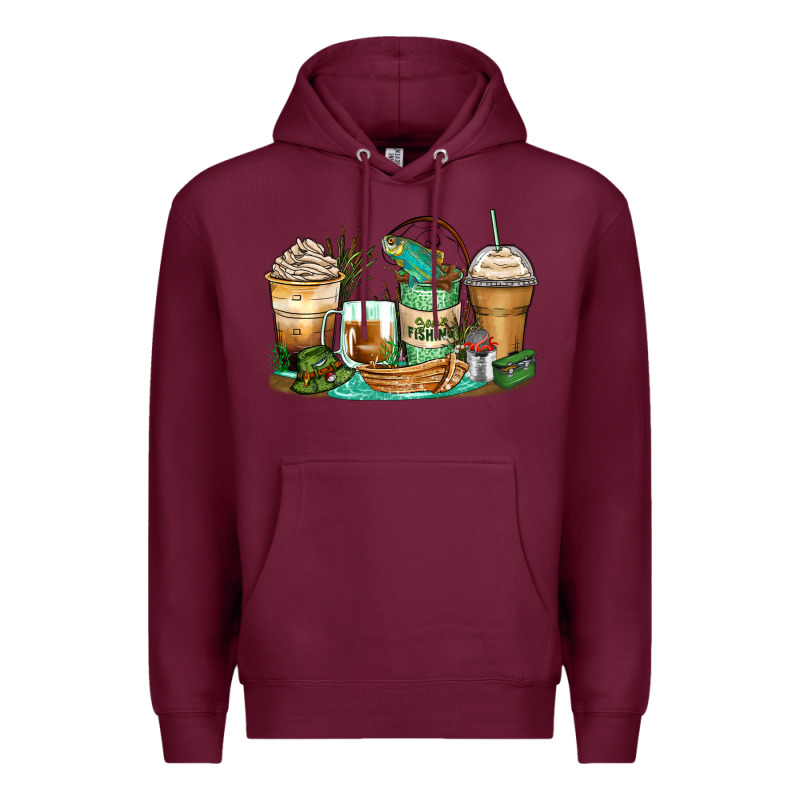 Fishing Coffee Cups Premium Hoodie by Zillion Design Studio | Teevron