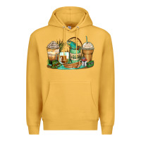 Mustard fishing coffee cups Premium Hoodie - Zillion Design Studio