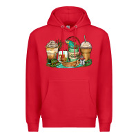 Red fishing coffee cups Premium Hoodie - Zillion Design Studio