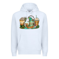 White fishing coffee cups Premium Hoodie - Zillion Design Studio