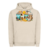 Pigment French Oak chicken coffee cups Urban Hoodie - Zillion Design Studio