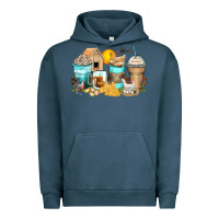 Pigment Midnight Navy chicken coffee cups Urban Hoodie - Zillion Design Studio