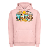 Pigment Salmon chicken coffee cups Urban Hoodie - Zillion Design Studio
