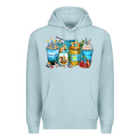 Blue Mist hanukkah coffee cups Premium Hoodie - Zillion Design Studio