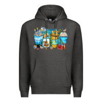 Charcoal Heather hanukkah coffee cups Premium Hoodie - Zillion Design Studio