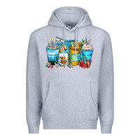 Heather Grey hanukkah coffee cups Premium Hoodie - Zillion Design Studio