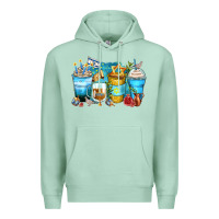 Seafoam hanukkah coffee cups Premium Hoodie - Zillion Design Studio