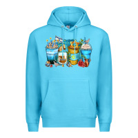 Ocean Blue hanukkah coffee cups Premium Hoodie - Zillion Design Studio