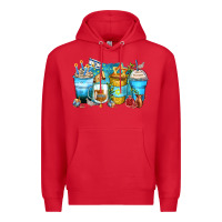 Red hanukkah coffee cups Premium Hoodie - Zillion Design Studio