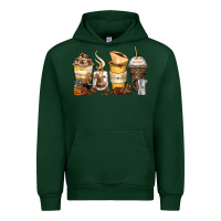 Forest Green coffee cups Urban Hoodie - Zillion Design Studio