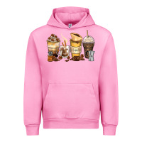Fuchsia Pink coffee cups Urban Hoodie - Zillion Design Studio