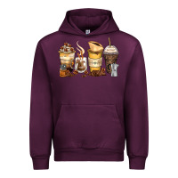 Mauve Wine coffee cups Urban Hoodie - Zillion Design Studio