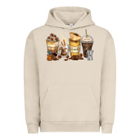 Pigment French Oak coffee cups Urban Hoodie - Zillion Design Studio