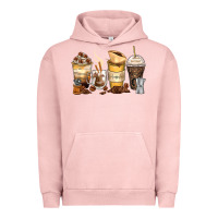 Pigment Salmon coffee cups Urban Hoodie - Zillion Design Studio