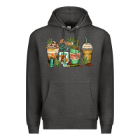 Charcoal Heather highly caffeinated coffee cups Premium Hoodie - Zillion Design Studio