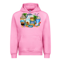 Fuchsia Pink cruise life coffee cups Urban Hoodie - Zillion Design Studio
