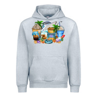 Heather Grey cruise life coffee cups Urban Hoodie - Zillion Design Studio