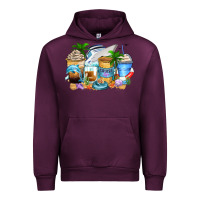 Mauve Wine cruise life coffee cups Urban Hoodie - Zillion Design Studio