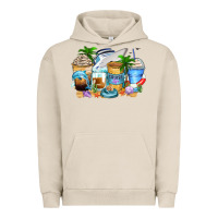 Pigment French Oak cruise life coffee cups Urban Hoodie - Zillion Design Studio