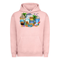 Pigment Salmon cruise life coffee cups Urban Hoodie - Zillion Design Studio