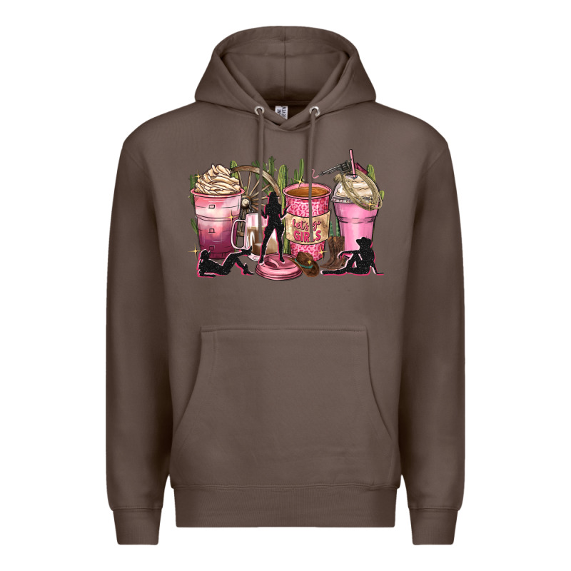 Let's Go Girls Coffee Cups Premium Hoodie by Zillion Design Studio | Teevron