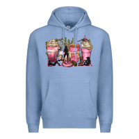 Colony Blue let's go girls coffee cups Premium Hoodie - Zillion Design Studio