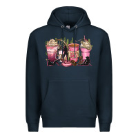 Navy let's go girls coffee cups Premium Hoodie - Zillion Design Studio