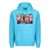 Ocean Blue let's go girls coffee cups Premium Hoodie - Zillion Design Studio