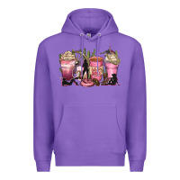 Purple let's go girls coffee cups Premium Hoodie - Zillion Design Studio