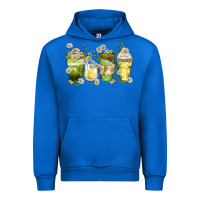 Cobalt daisy coffee cups Urban Hoodie - Zillion Design Studio