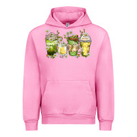 Fuchsia Pink daisy coffee cups Urban Hoodie - Zillion Design Studio