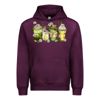 Mauve Wine daisy coffee cups Urban Hoodie - Zillion Design Studio