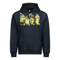 Navy daisy coffee cups Urban Hoodie - Zillion Design Studio