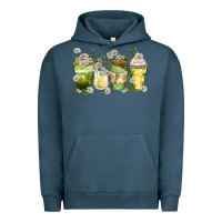 Pigment Midnight Navy daisy coffee cups Urban Hoodie - Zillion Design Studio