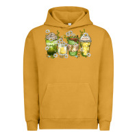 Pigment Peanut Butter daisy coffee cups Urban Hoodie - Zillion Design Studio