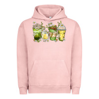 Pigment Salmon daisy coffee cups Urban Hoodie - Zillion Design Studio