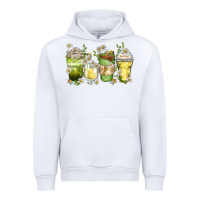 White daisy coffee cups Urban Hoodie - Zillion Design Studio