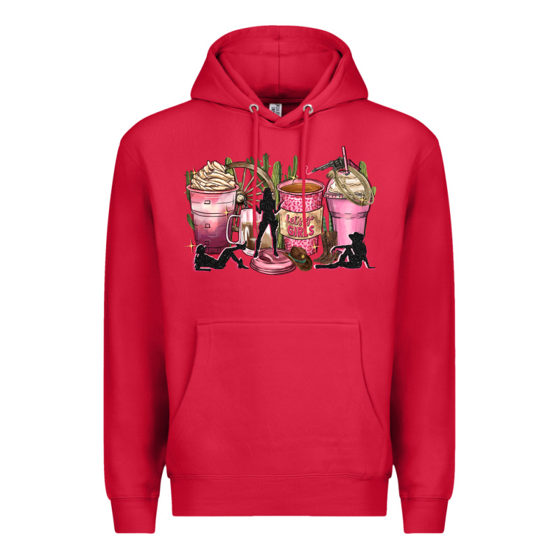 Let's Go Girls Coffee Cups Premium Hoodie by Zillion Design Studio | Teevron