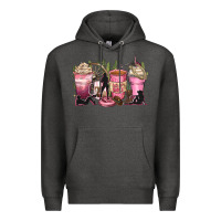 Charcoal Heather let's go girls coffee cups Premium Hoodie - Zillion Design Studio