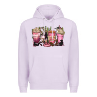 Lilac let's go girls coffee cups Premium Hoodie - Zillion Design Studio