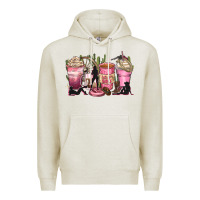Oatmeal Heather let's go girls coffee cups Premium Hoodie - Zillion Design Studio