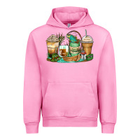 Fuchsia Pink fishing coffee cups Urban Hoodie - Zillion Design Studio